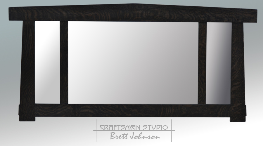 Arts and Crafts Mantel mirror | Craftsman Style Wall Mirror