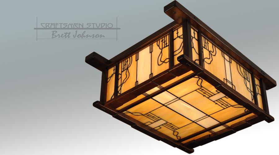 Greene and Greene Lighting | Ford House Ceiling Fixture Hand Crafted