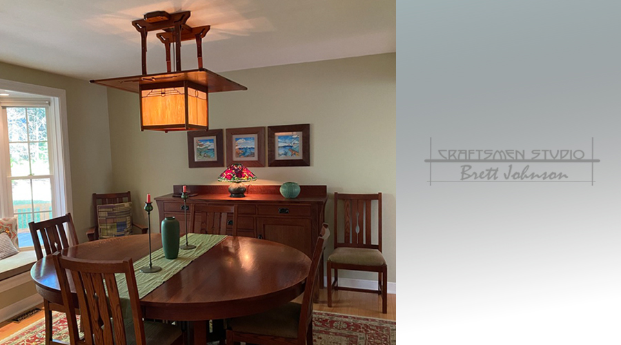 Greene and Greene Lighting - Blacker House reproduction chandelier from Craftsmen Studio