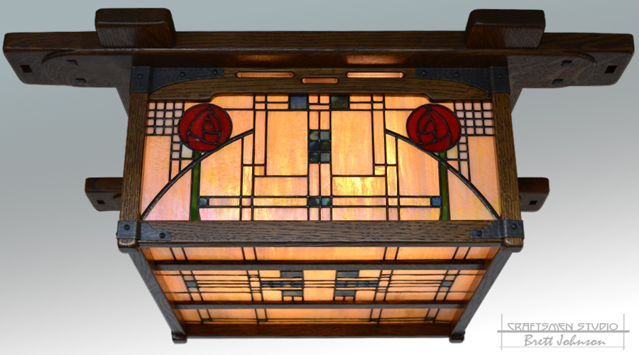 Mackintosh Ceiling Fixture Detail - Craftsmen Studio