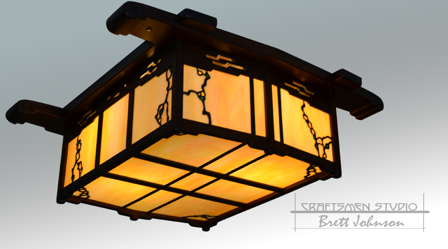 Greene and Greene Lighting | Pratt House Reprodution ceiling fixture