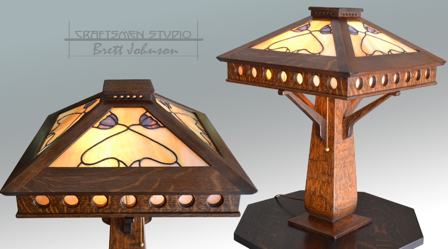Mission style Hand Crafed Table Lamp | Arts and Crafts Table Lamp | Craftsman Table Lamp
