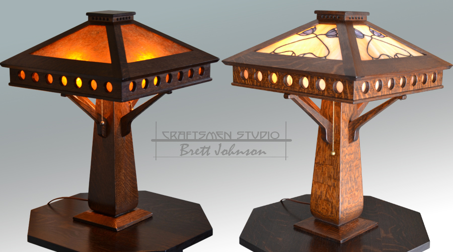 Arts and Crafts Style Table lamp | Hand Crafted Craftsman Lamp