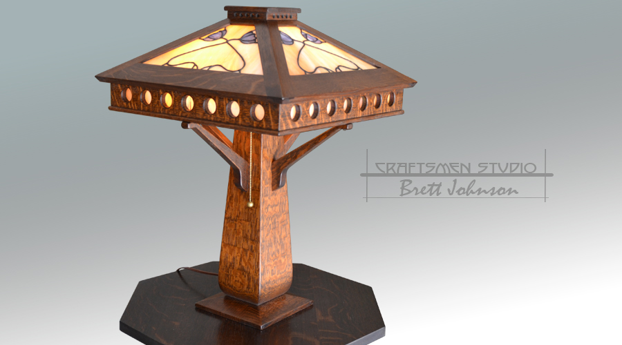Mission style Hand Crafed Table Lamp | Arts and Crafts Table Lamp | Craftsman Table Lamp