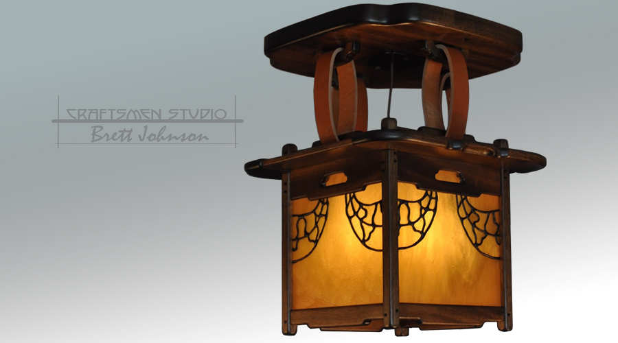 Greene and Greene Inspired Pendent Light Fixture | Hand Crafted Craftsman Bungalow Lighting