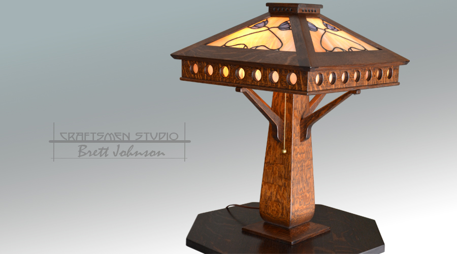 Arts and Crafts Table Lamp - Stickley Style Table Lamp